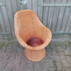 Rotan Kuipstoel Fauteuil Met Kussentje thumbnail 6