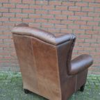 Oor-Fauteuil Zware Kwaliteit Leer thumbnail 3
