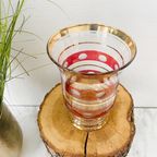Artdeco Booms Glas De Rupel Vaas Rood Goud 1930’s thumbnail 7