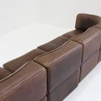 Vintage De Sede Ds15 Bruin Leer Modulair Sofa 1970S thumbnail 4