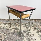 Vintage Formica Schoolbankje Uit Italie, 1960’S thumbnail 4