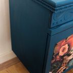 Petrolblauw Dressoir 'vrouw Met Goudvissen' - Eclectisch thumbnail 3