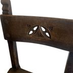 Set Van 6 Vintage Brutalist Eetkamerstoelen/ Spaanse Stoelen thumbnail 13