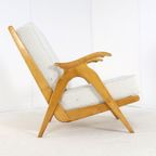 Vintage Fauteuil Eiken Nieuw Gestoffeerd | 2 Beschikbaar 'nederweert' thumbnail 9