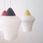 Vintage Jaren '50 Hanglamp In Opaline Glas thumbnail 10
