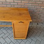 Antiek Artdeco Bureau Beuken Bureau Vintage thumbnail 14
