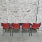 4 Vintage Eettafelstoelen Met Armleuningen thumbnail 6