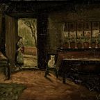 S. Rieborn (Xix-Xx)  -  Interieur Met Kat thumbnail 2