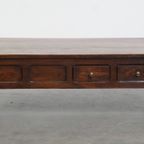 Prachtige En Unieke Antieke Franse Salontafel Van Vruchtenbomenhout Met 5 Lades thumbnail 5