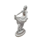 Porseleinen Art Deco Beeld De Windbruid Van Ferdinand Liebermann thumbnail 3