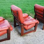 Coja Armchairs Lederen Bekleding Palissander Frame thumbnail 7