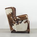 Art Deco Armchair In Cow Skin thumbnail 11