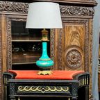 Lamp. Porselein, Verguld Brons. thumbnail 3