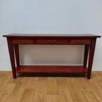 Antieke Vintage Landelijke Sidetable, Muurtafel, Bijzettafel thumbnail 12