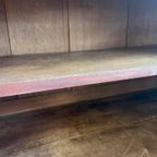 Vintage Houten Dressoir Eiken Met Roze Terra Blad Graniet thumbnail 19