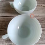Franse Vintage Opaline Koffiekopjes (set Van 9), Jaren '30, Art Deco, Duck Egg Blue thumbnail 11