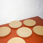 Vintage Grès Stoneware Breakfast Plates Or Dessert Plates * Set Of 6 thumbnail 5