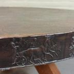 Vintage Brutalist Salontafel, Rond thumbnail 15