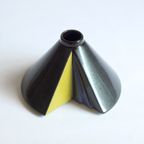 Postmodern Cutout Conical Vase By Steuler Design Keramik, Germany 1980S. thumbnail 4