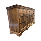 Vintage Houten Kast / Dressoir Met Ijzeren Accent thumbnail 12