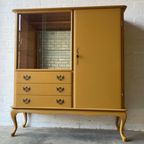 Vintage Antiek Vitrinekast,high-board,dressoir Restyled thumbnail 16