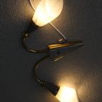 Vintage Buigbare Wandlamp - Jaren '50, Messing, Glas thumbnail 10