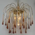 2 Beschikbaar Vintage Xl Formaat Teardrop Murano Kroonluchters thumbnail 5