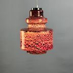 Purple Snake Skin Pattern Glass Pendant Light By Herda, 1970 thumbnail 3