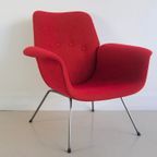 Rode Fauteuil Metalen Poten thumbnail 3