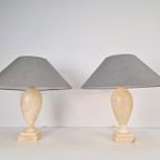 Set 2 Vintage Albast Tafellamp Marmer Lamp ‘60 Spain Design thumbnail 10