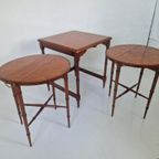 Mahonie Houten Klassieke Nest Tafeltjes. thumbnail 5