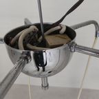Cascade Hanglamp Met 5 Witte Glazen Bollen, Jaren 70 thumbnail 12