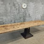 Antieke Industriële Tafel Xxl Eettafel 90 X 308 Cm thumbnail 12