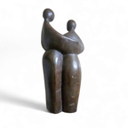 Solid Bronze Figures / Family With Child 1960s thumbnail 4