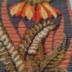 Vintage Wandkleed Bloem Bruin Oranje thumbnail 3