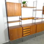 Teak Design Silverschild Modulair Wandsysteem, Vintage Wandkast thumbnail 17