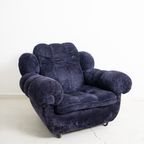 Vintage Fauteuil "Cloud" In Ribfluweel thumbnail 9