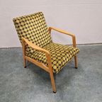Vintage Fauteuil Geel Groen Jaren 60 Fauteuil thumbnail 4