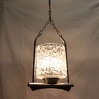 Retro Hanglamp Glas/metaal/hout, Jaren '60 thumbnail 2