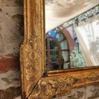 Prachtige Goudkleurige Rechthoekige Italiaanse Spiegel thumbnail 3