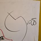 Krijt Tekening Gesigneerd Miro, 2E Helft 20E Eeuw thumbnail 4