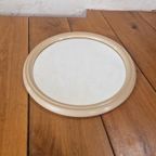 Vintage Space Age Kunststof Spiegel Beige 38 Cm Diameter. thumbnail 3