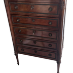 Louis Xvi 6 Laden Commode Met Grijs Marmeren Tablet thumbnail 9