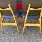 Set Van 4 Midcentury Eetkamerstoelen thumbnail 6