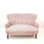 Vintage Artifort Theo Ruth Bank Tweezits Roze Rib Nieuw thumbnail 6