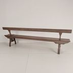 Victoriaanse Spoorwegbank Hout – Zeldzaam Ontwerp Met Omkeerbare Rugleuning thumbnail 13