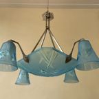 Lamp Hanglamp Art Deco 1930 Degué Gesigneerd Frans thumbnail 3