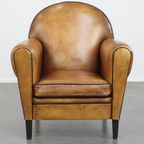 Prachtige, Comfortabele En Tijdloze Schapenleren Design Fauteuil/ Armchair In Art Deco Stijl thumbnail 9