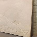 Assyrisch Reliëf Van Gewonde Leeuwin, Muurkunst, 86 X 74 Cm thumbnail 8
