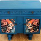 Petrolblauw Dressoir 'vrouw Met Goudvissen' - Eclectisch thumbnail 2